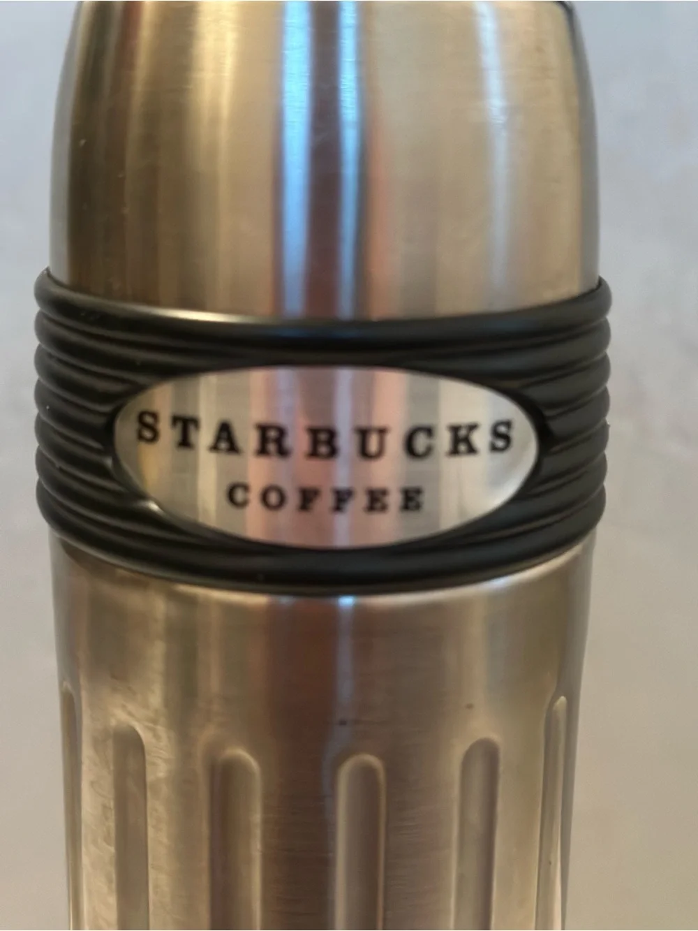 Starbucks 2004 Y2K Vintage Stainless Steel Slim Travel Thermos 16oz EUC